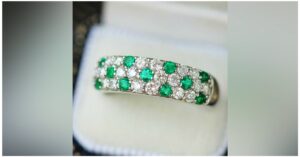 Emerald & Diamond Wedding Bands