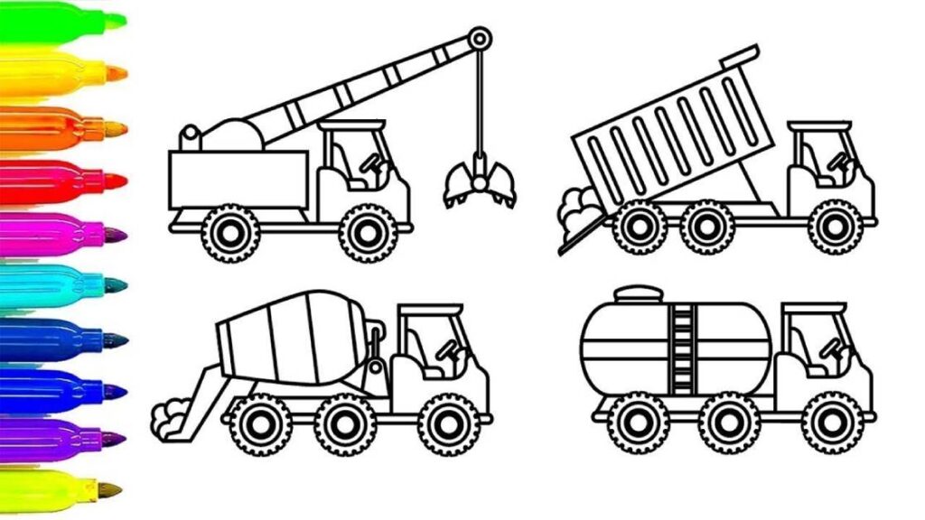 Construction Vehicle Coloring Pages